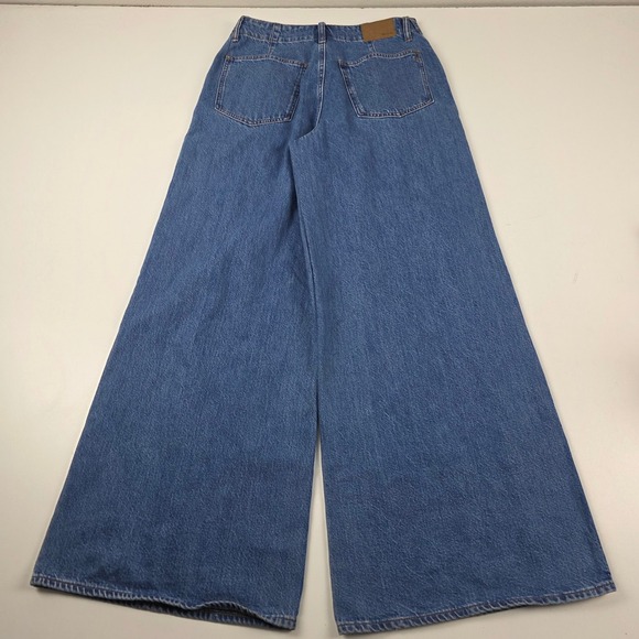 Madewell Wide Sweep Trouser Jeans Medium Wash Denim Size 28 - Picture 2 of 14